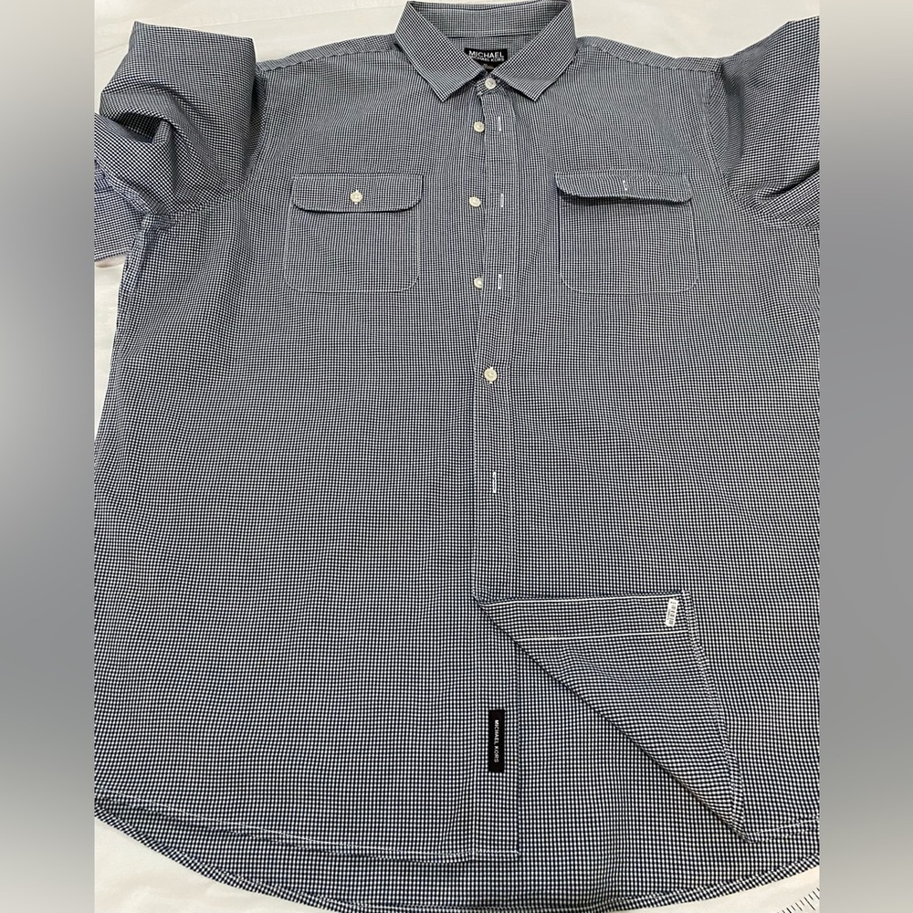 Michael Kors Black Checkered Men's Shirt